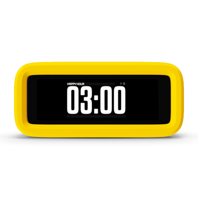 Yellow clock 01:00